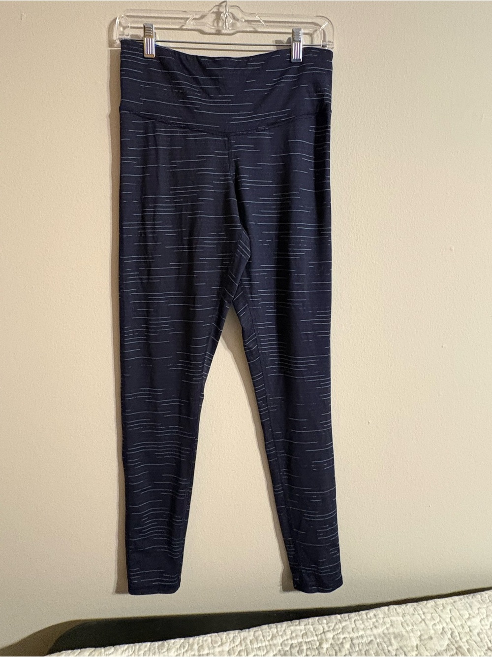 Champion Navy marled High-Waist Ankle Leggings